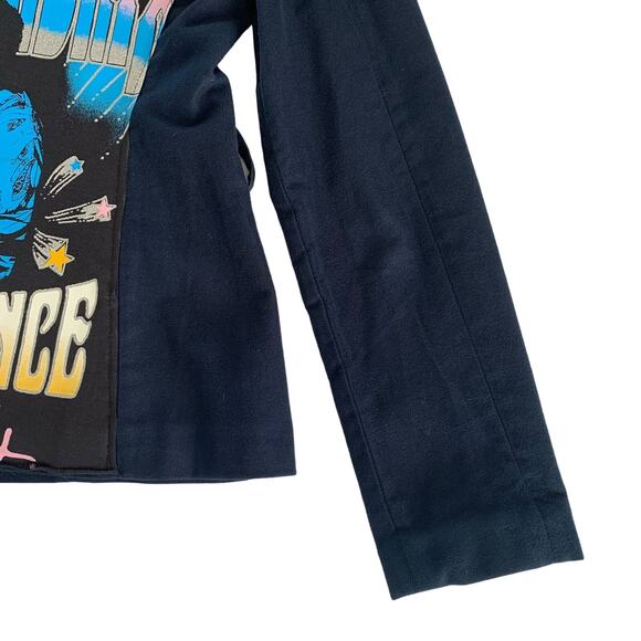 Via Penny Lane Reworked Apparel Jimi Hendrix Experience Custom Navy Blue Jacket - Picture 10 of 11
